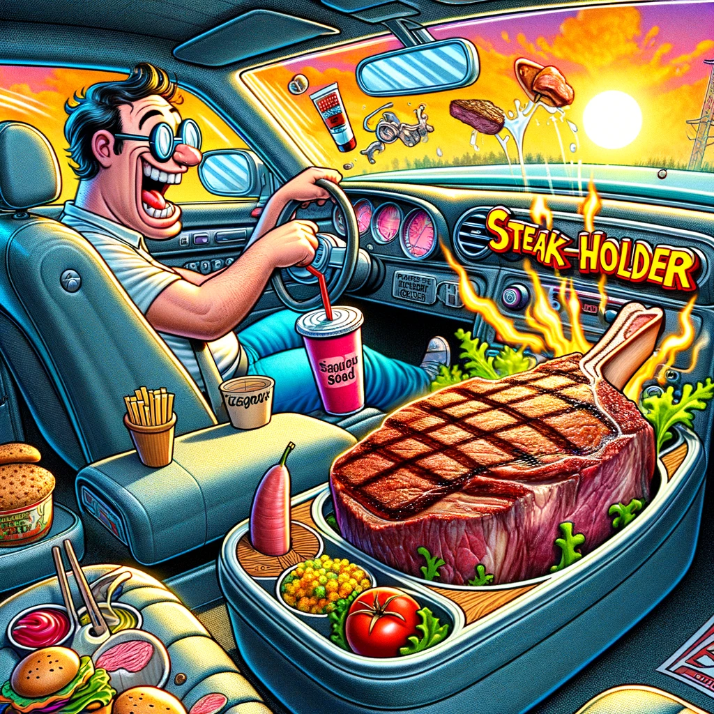 Ein Steak holder…